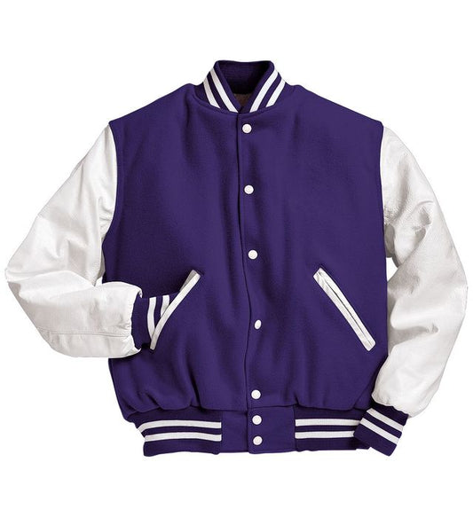 Letterman Jacket with Leather Sleeves