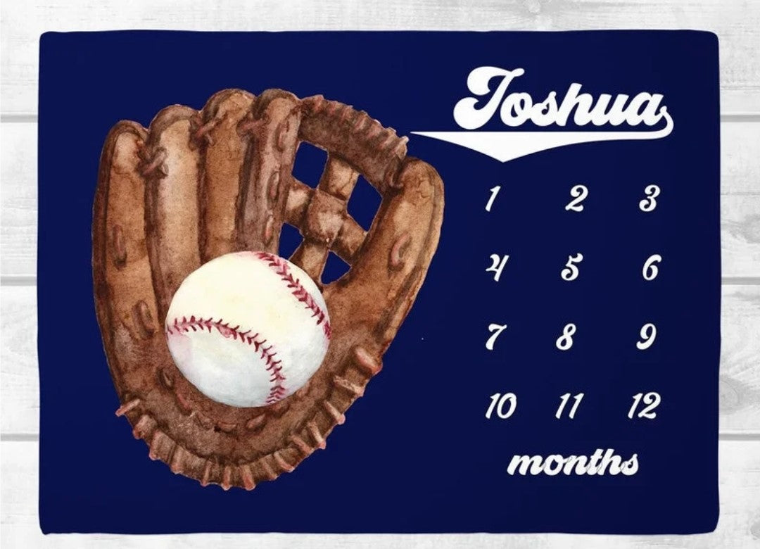 Baseball milestone online blanket