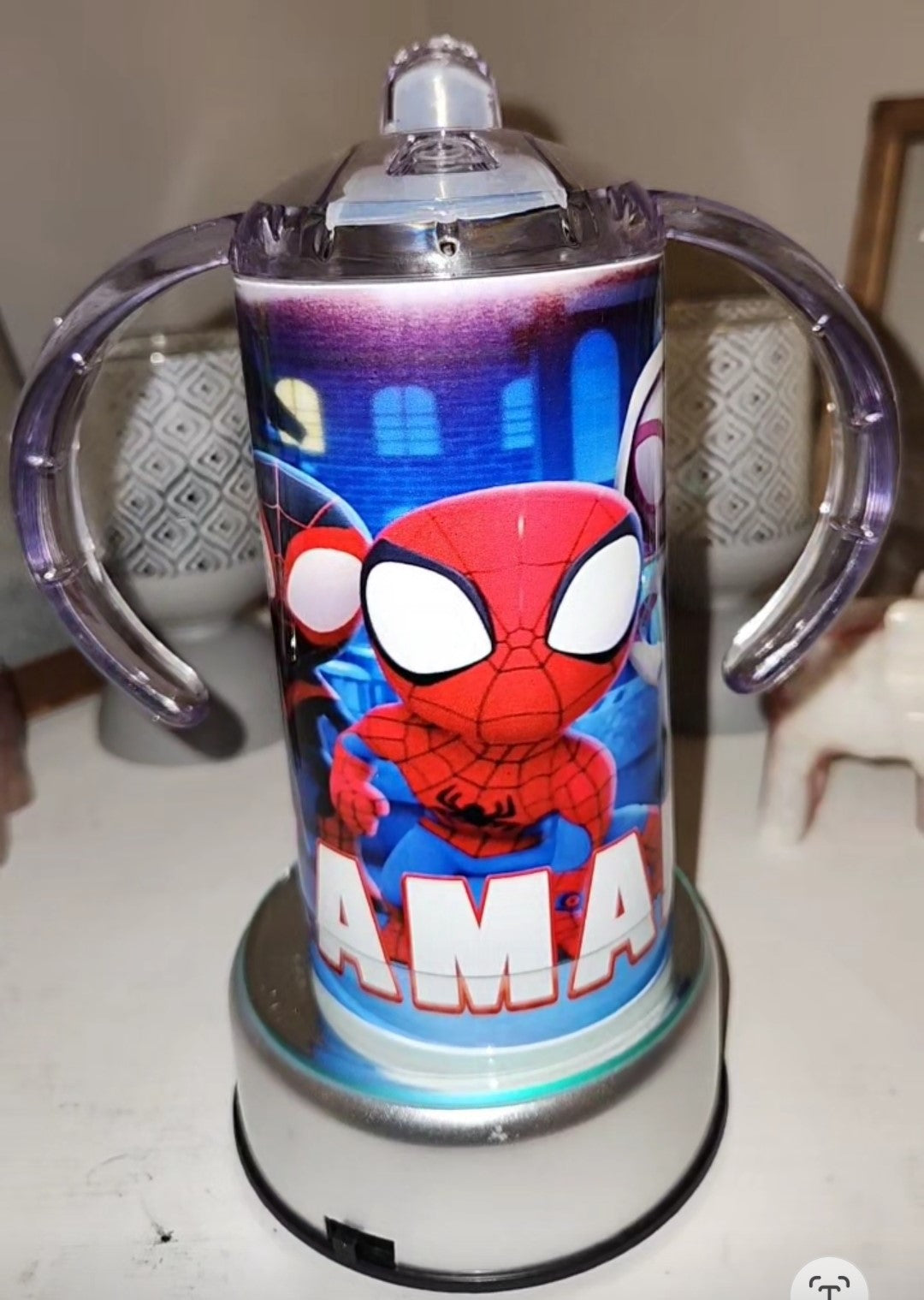 Spider-man Water Bottle or 2 in 1 Sippy Cup-kids 12 Ounce 