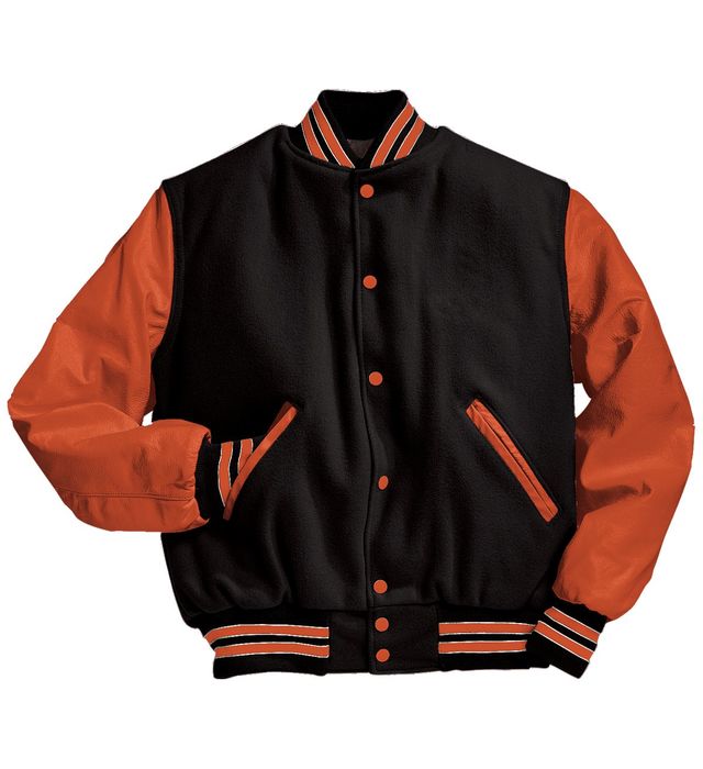 Letterman Jacket with Leather Sleeves