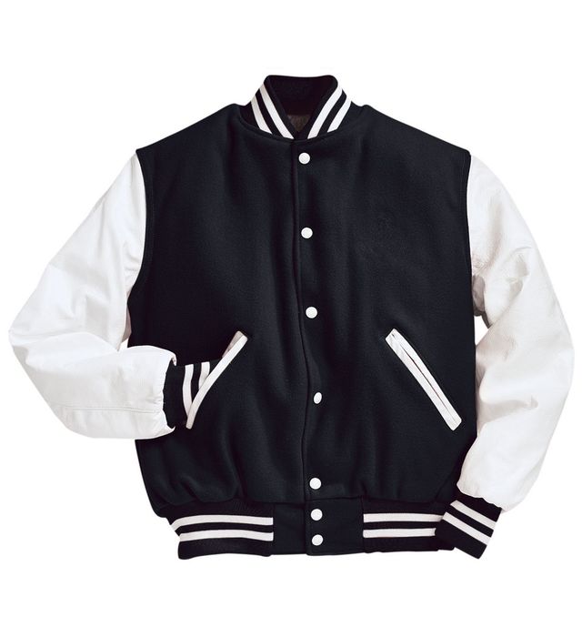 Letterman Jacket with Leather Sleeves