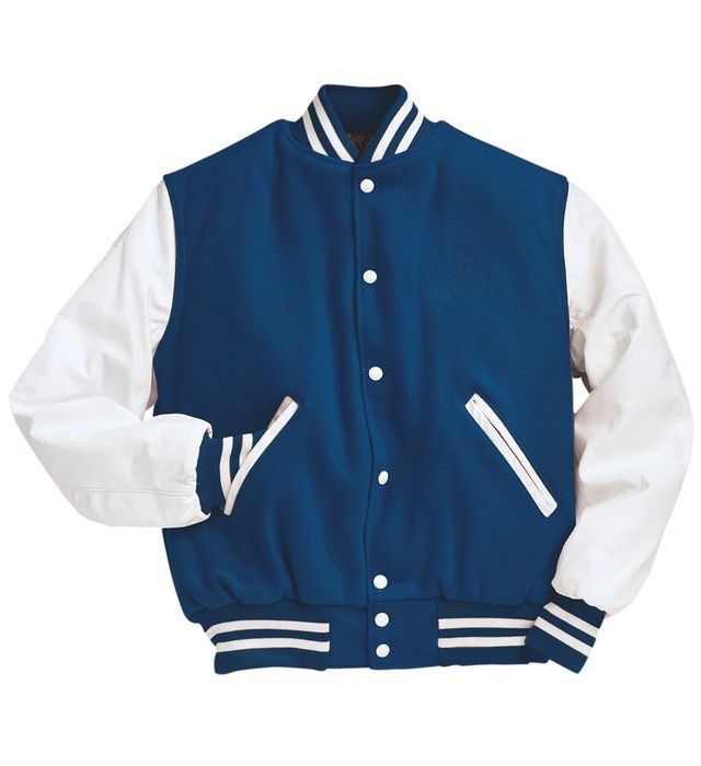 Letterman Jacket with Leather Sleeves