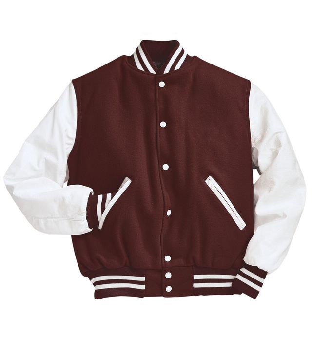 Letterman Jacket with Leather Sleeves